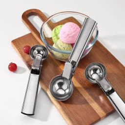 Stainless Steel Ice Cream Scoop Multi Functional Fruit Ball Spoon Kitchen Dessert Scooping Tool