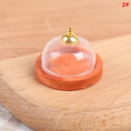 4/6/8/10CM Doll Glass Dome Display Wood Cork Bell Jar With Wooden Base Decoation Craft Table Decoation Craft