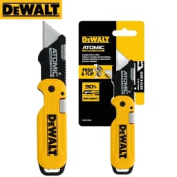 Dewalt Push and Flip Folding Utility Knife Universal Folding Knife Slide & Click Compact Series Cutting Tool NO.DWHT10990