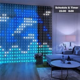 Outdoor Led String Christmas Lights Bluetooth Music App Control RGBIC Curtain USB DC5V WS2812B LED Addressable Party Decoration