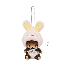 2026 NEW Monchhichi Plush Doll Pendant Kawaii Monkey Keychain Cute Cartoon Couple Keyring Bag Charms Birthday Gift 몬치치 モンチッチ