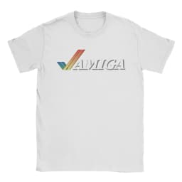 Men T-Shirts Commodore Amiga Logo Casual Cotton Tee Shirt Short Sleeve T Shirt Round Collar Tops Graphic Printed