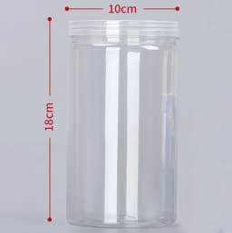 1PC Plastic Packing Bottle PET Clear Empty Seal Bottle Circular Bucket Storage Biscuit Jar Food Grade Sealed Cans Tank Container
