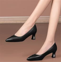 cresfimix women classic pointed toe brown patent leather spring slip on stiletto heel shoes lady casual comfort work pumps ab661