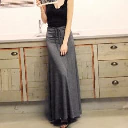 New Bla A-Line Midi Skirt Elastic Waist Large Hem Women's Spring Autumn Long Skirt High Waist Pure Color Versatile Sle