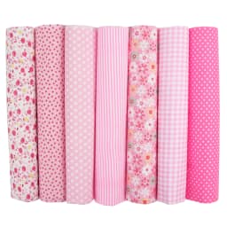 7PCS 25 X 25cm/50 X 50cm Squares Cotton Craft Fabric Cloths for DIY Bundle Patchwork Quilting Sewing Scrapbooking Art Craft