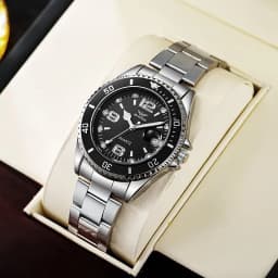 Classic Men's Quartz Watch High Quality Luxury Round Business Sport Wristwatch Relogio Stainless Steel Date Clock (Without Box)