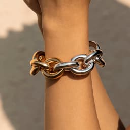 Retro Simple Hip Hop Thick Link Chain Bracelet Women's CCB Material Exaggerated Cool Twist Thicks Bracelets Glamour Girl Jewelry