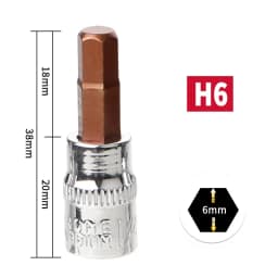 1Pc 1/4 Inch Drive Hex Socket Bit Set 3mm 4mm 5mm 6mm 7mm 8mm Screwdriver Bits For Inner Hex Socket Hand Tools H3 H4 H5 H6 H7 H8