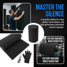 Self Adhesive 20mm High Density Egg Crate Foam Car Sound Deadening Mat, Automotive Hood Heat Insulation & Acoustic Noise Proofin