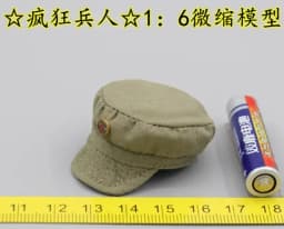 1/6 Scale Soldier Hat Helmet Cover Soldier Boat Cap Grey Miniature Air Marshal Cornice Cap Model 1/6 Soldier Accessories