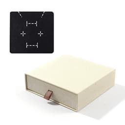 2pcs 8Seasons Paper Pull-Out Drawer Jewelry Gift Box Square Creamy-White For Ring Necklace Bracelets Earrings Gift Packing Box