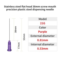 14G-30G 38mm Dispensing Needle Syringe Needle 1.5 Inch Dispensing Needle Used to Fill Liquids, Glue and Syringes