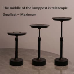 Aluminum Alloy Rechargeable Touch Table Lamp Telescopic Decorative Lamp LED Night Light Infinite Dimming Atmosphere Bedside Lamp