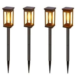 4/6 PCS Solar Pathway Light Outdoor Auto On/Off at Dusk Outdoor Waterproof Solar Lamp Garden Yard Patio Walkway Driveway Camping Decor Landscape Lighting Utomatic Pathway Lighting