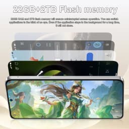 K-Touch Hot Smartphone 5G For M18 Pro Max Mobile Phones 22G+2TB Cheap Cell Phone Android Unlocked 7800mAh Battery 5G Dual Sim Card 48MP+16MP 7.3 Inch HD Full Display Face Recognition Android 15 Cell Phone