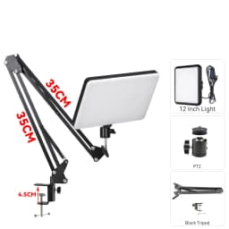 LED Video Light Dimmable Photography Continuous Lighting Adjustable Tripod Stand Portable Fill Light for Photo Studio Shooting