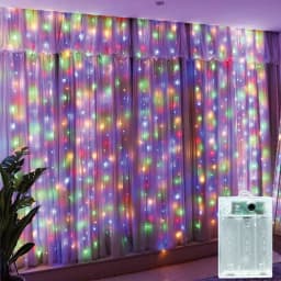 Christmas Lights LED Fairy String Curtain Lights Battery Powered 8 Mode Christmas Decor For Home Holiday New Year 2027 Lamp