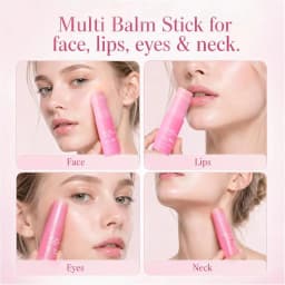 PDRN Infused Pink Collagen Multi Balm Stick Hydrating Firming Wrinkle Care Stick Target Face Neck Eye Lip Dry Dull Skin