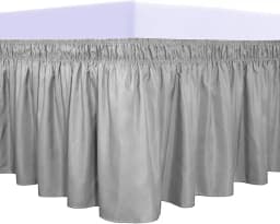 Bedding Bed Skirt Drop Length - White,Black,Gery, Ruffled Dorm Room Bed Skirts, Easy Care, Wrinkle Free ,Microfiber Bed Skirt