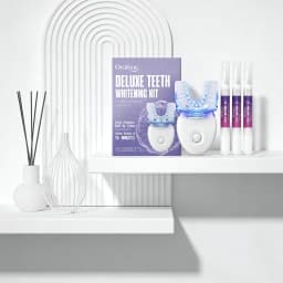 Oralhoe Teeth Care Set Oral Hygiene Remove Stains Dental Blue Light No Sensitivity For Travel Beauty Teeths Bleach Clean Gel Kit