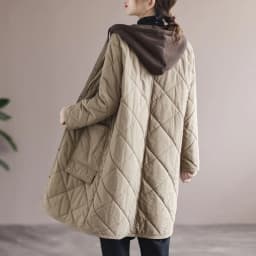 Cotton Jacket Long 2026 New Cotton Jacket Medium Long Loose mom Winter Diamond Grid Cotton Jacket Hooded Women's Coat Commuting