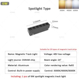 QIUBOSS Modern Magnetic Track Lights Embedded LED Spotlight Downlight Living Room Without Main Light Lighting Grille Lamp Series