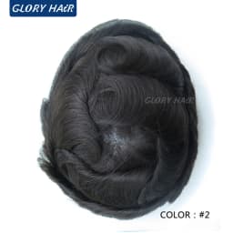 Gloryhair-NG Super Thin Skin Men Toupee 0.02-0.03mm V Loop Natural Hairline 90% Density Invisible Male Hair Unit Wig