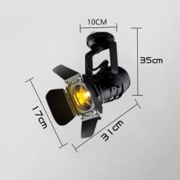 Modern LED Ceiling Lights American Retro Loft Iron Track Lamps Industrial E27 Bar Cafe Industrial Lighting Searchlight Fixtures