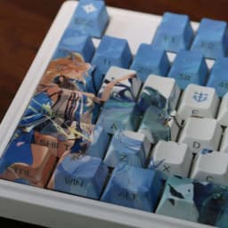 Cartethyia Keycap Anime Keycap Wuthering Waves PBT DYE Sublimation Cherry Keycaps Cartoon Gaming Cartethyia Key Cap for 104 108