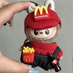 4.0 The Monsters Pin Love Series For Labubu Doll Workwear Fast Food French Fries Cosplay Clothes Fashion Coffee Ropa Clothing