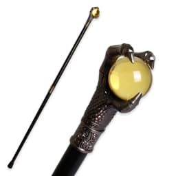 10 Colors Silver Alloy Dragon Claw Crystal Ball Walking Cane Detachable Vintage Walking Stick Cosplay Party Prop for Men Women