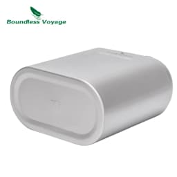 Boundless Voyage Titanium Bottle with Carry Bag 1.1L Open Flame Heating Canteen Camping Leakproof Drinkware for Hiking Ti3012D