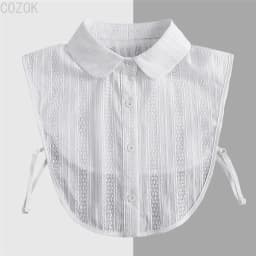 Female Lace Detachable Collar Vintage Solid Fake Collar Lapel Blouse Top Adjustable Women Clothes Ladies False Collar