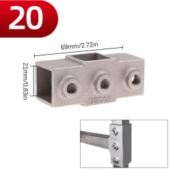 1Pcs Square Tube Connection Piece Aluminum Alloy Elbow Three-way Square Pipe Fixed Joint Storage Rack Rack