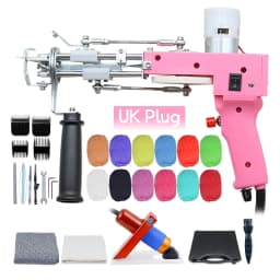 110-240V 2 IN 1 Electric Carpet Tufting Gun Cut And Loop Pile Carpet Flocking Machines Carpet Weaving Flocking Machines Pink