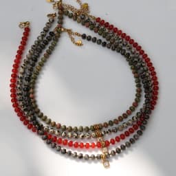 2026 autumn and winter 4*6mm natural stone abacus beads stainless steel bead jewelry necklace, suitable for daily wear
