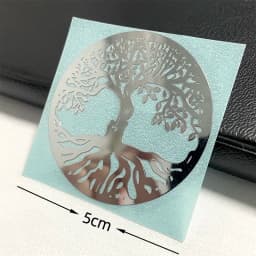 Tree of Life pattern symbol Metal sticker Mobile phone sticker Personality laptop Creative gold and silver decorative sticker