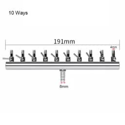 2 4 6 8 10 Ways Aquarium Air Splitter Valve Fish Tank Air Pump Flow Distributor Pump Valve Tap Lever Control Switch Valve