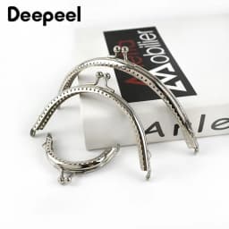 10Pcs 6.5-15.5cm Silver Handbag Handle Metal Frame Kiss Clasp Purse Replace Handles Wallet Brackets DIY Bags Part Accessories