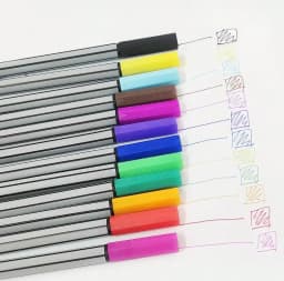 12 Colors Fineliner Set Drawing Pen 0.4mm Fine Point Markers Liner Pens Sketching Liners Markers Art Supplies School Pens
