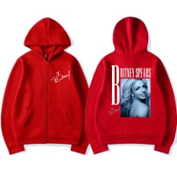 Hip Hop Singer Britney Spears Zip Up Hoodies Men Women Oversized Harajuku Fleece Sweatshirt Ieisure Cardigan Hoodie Streetwear
