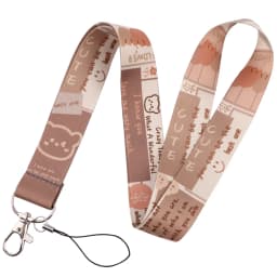 LB3010 Pink Love Neck Strap Lanyard for Key ID Card Cell Phone Straps USB Badge Holder DIY Neck Strap Hang Rope Rainbow Keychain