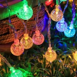 Battery Box Bubble Ball Light String Crystal Bead Ball Fairy String Light Wedding Party Christmas 1.5-3-6 Meters 10-20-40 Lights