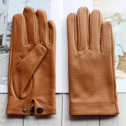 Men's Summer Leather Driving Gloves Touch Screen Compatible Breathable Thin Sheepskin Motorcycle Riding Driver Gloves New E
