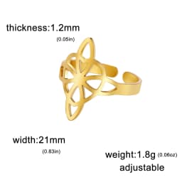 Skyrim Stainless Steel Witch Knot Ring Women Adjustable Open Finger Rings Witchcraft Amulet Protection Jewelry Gift Wholesale