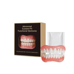 Orthodontic False Teeth Silicone Kit Soft Comfortable Fake Tooth Upper Lower Veneers Denture Set for Oral Hygiene Care