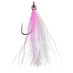 10/20/30PCS Bucktail Teasers fishing hook 3D eyes Flash line fly tying for Flounder jig hook hi/lo rig for Salmon fishing tackle