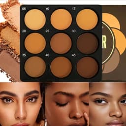 9-Color Waterproof Contour Concealer Matte Palette Medium to Deep Shades 3D Sculpting Oil Control Long Lasting Wear Makeup