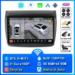 For Mitsubishi Pajero Sport 2 2008 - 2016 L200 Triton 2006 - 2014 Android 16 Car Radio Multimedia Video Player GPS CarPlay